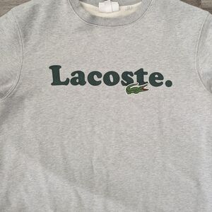 Lacoste Light Gray Crewneck Sweatshirt